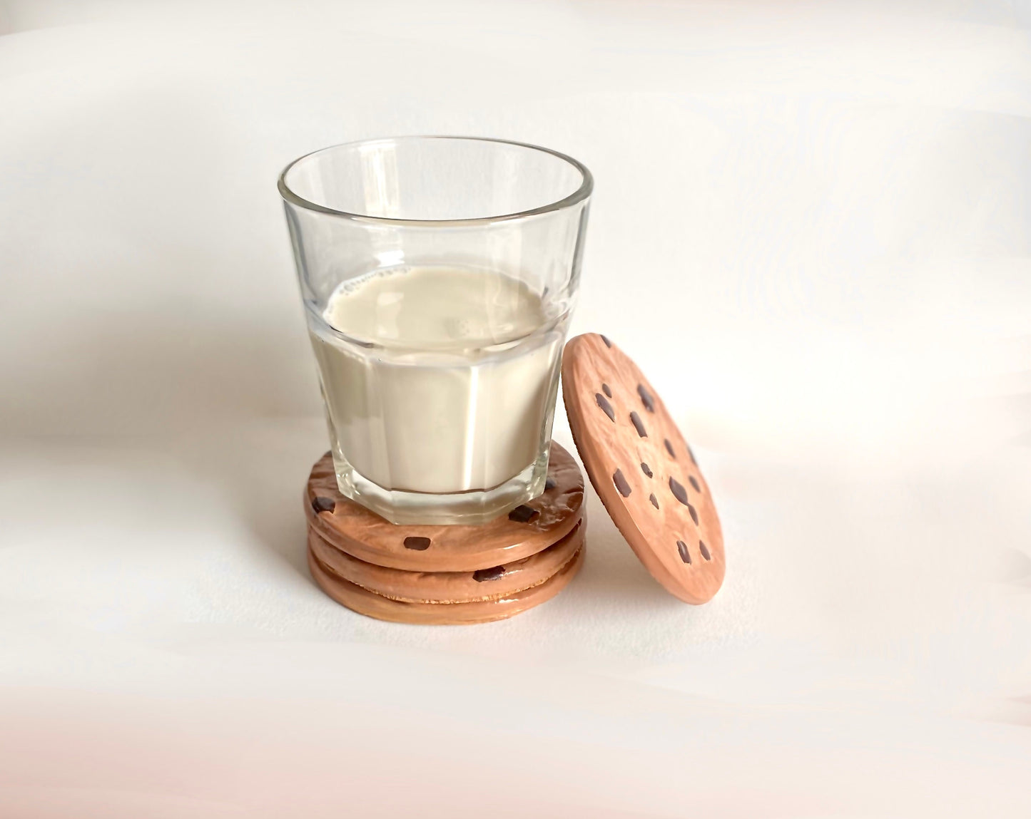 Chocolate chip cookie coaster set of 4