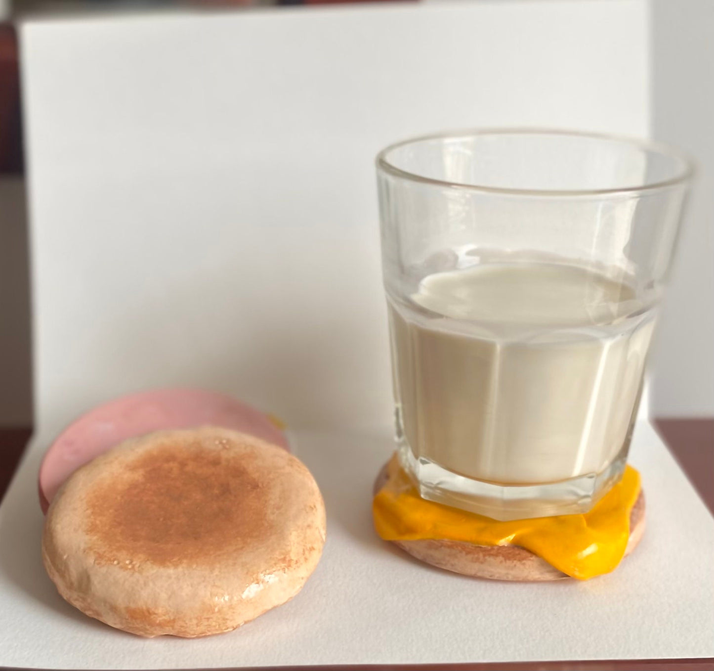 Breakfast sandwich coaster set