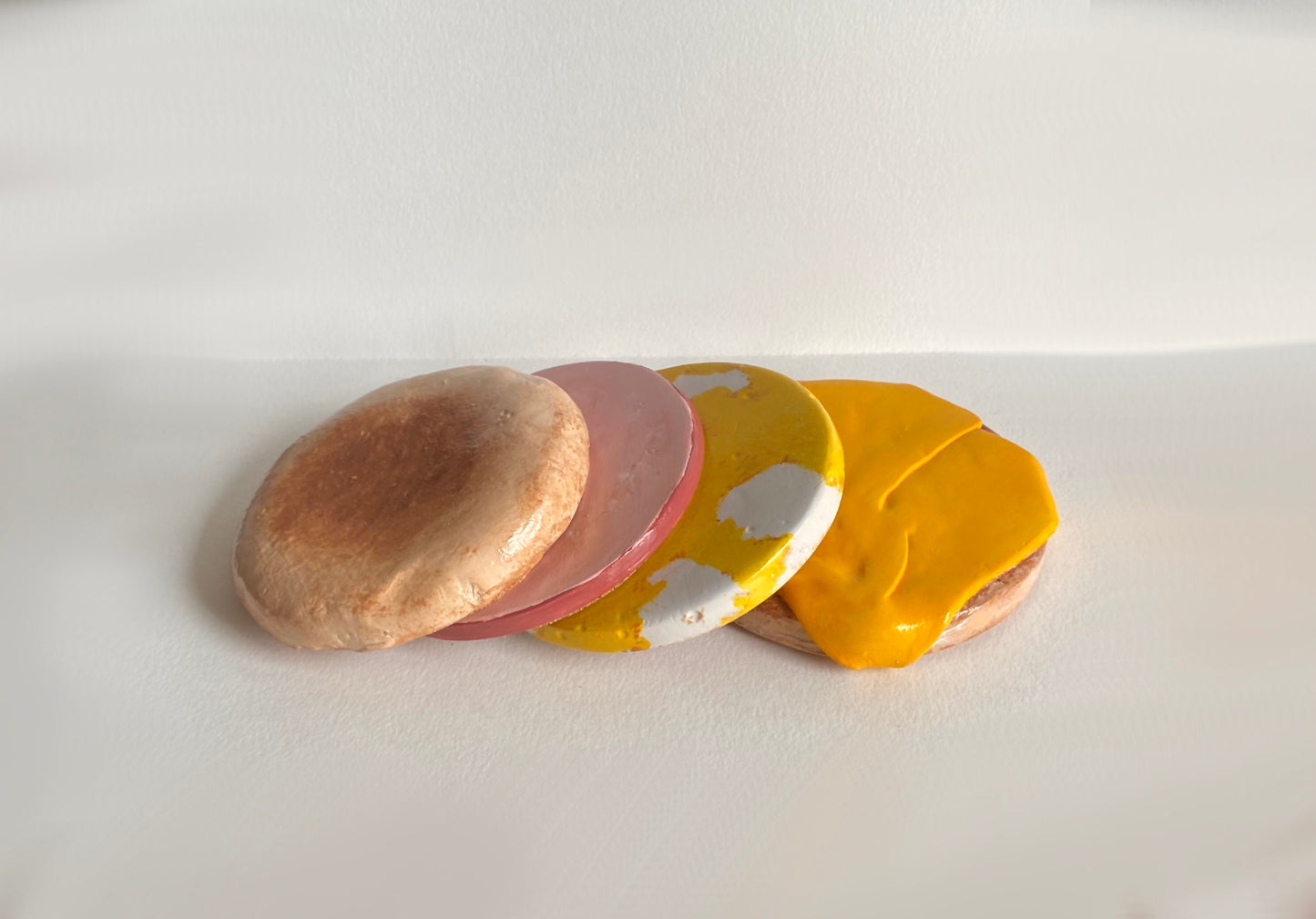 Breakfast sandwich coaster set