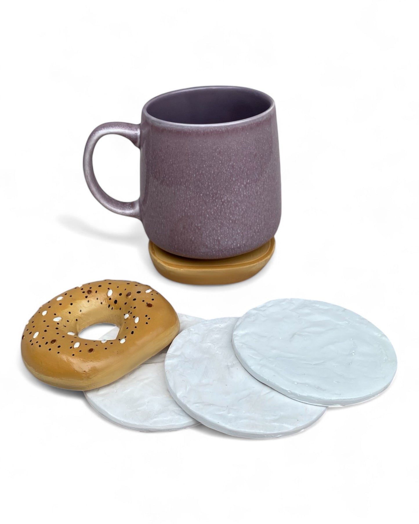 Bagel Coaster set of 4