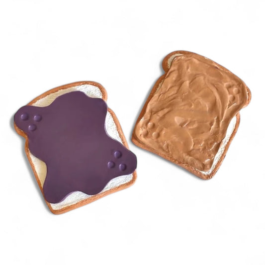 Peanut butter and jelly coaster sandwich set of 4, handmade clay coaster set, PBJ faux food unique home decor unique handmade gifts for home