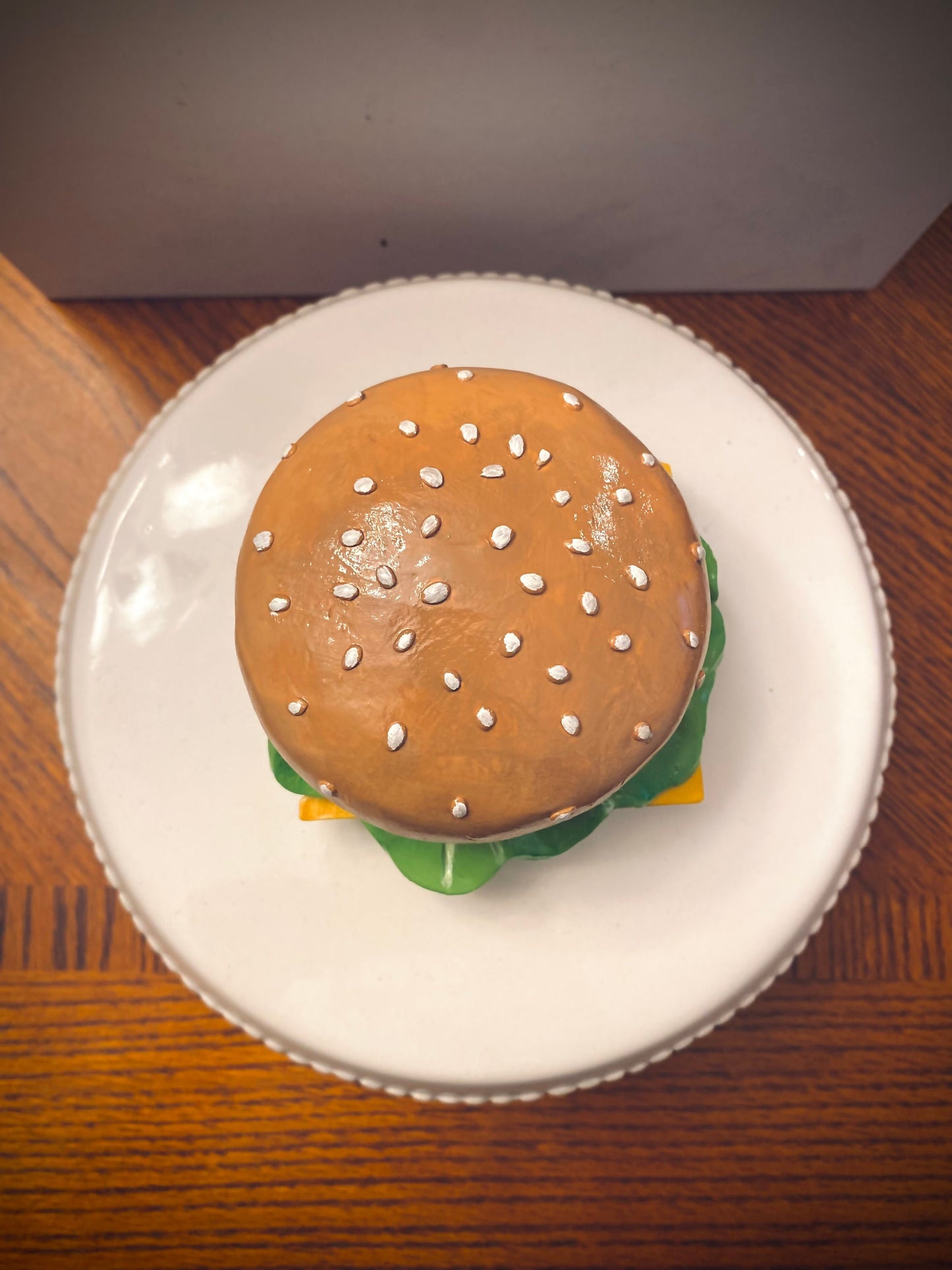 Handmade burger Coaster set, Handmade Hamburger drink coasters