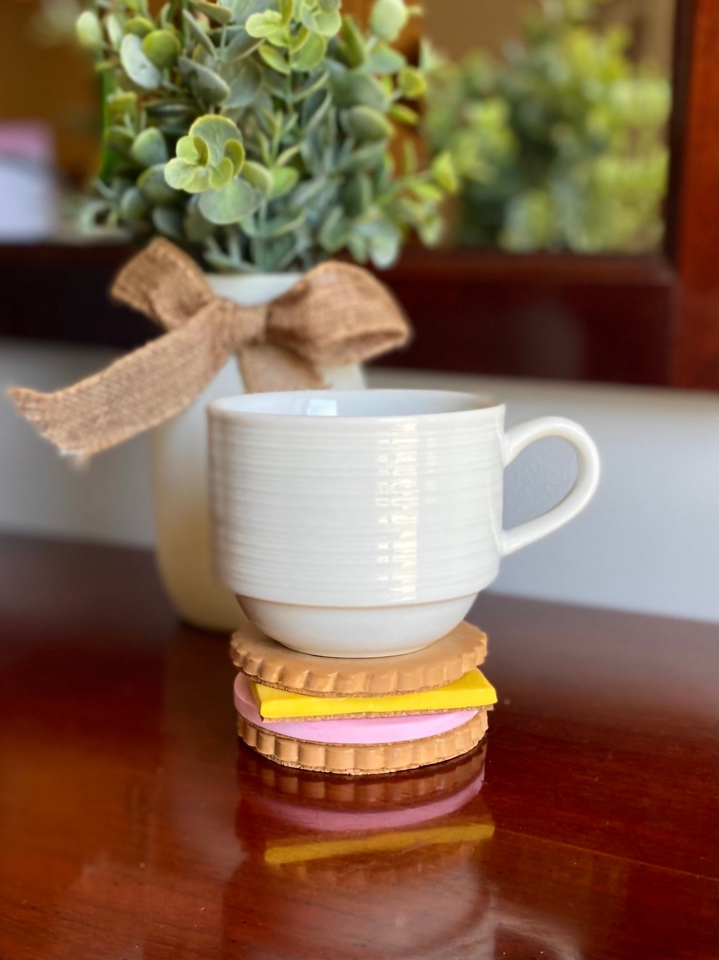 Cracker and cheese coaster set