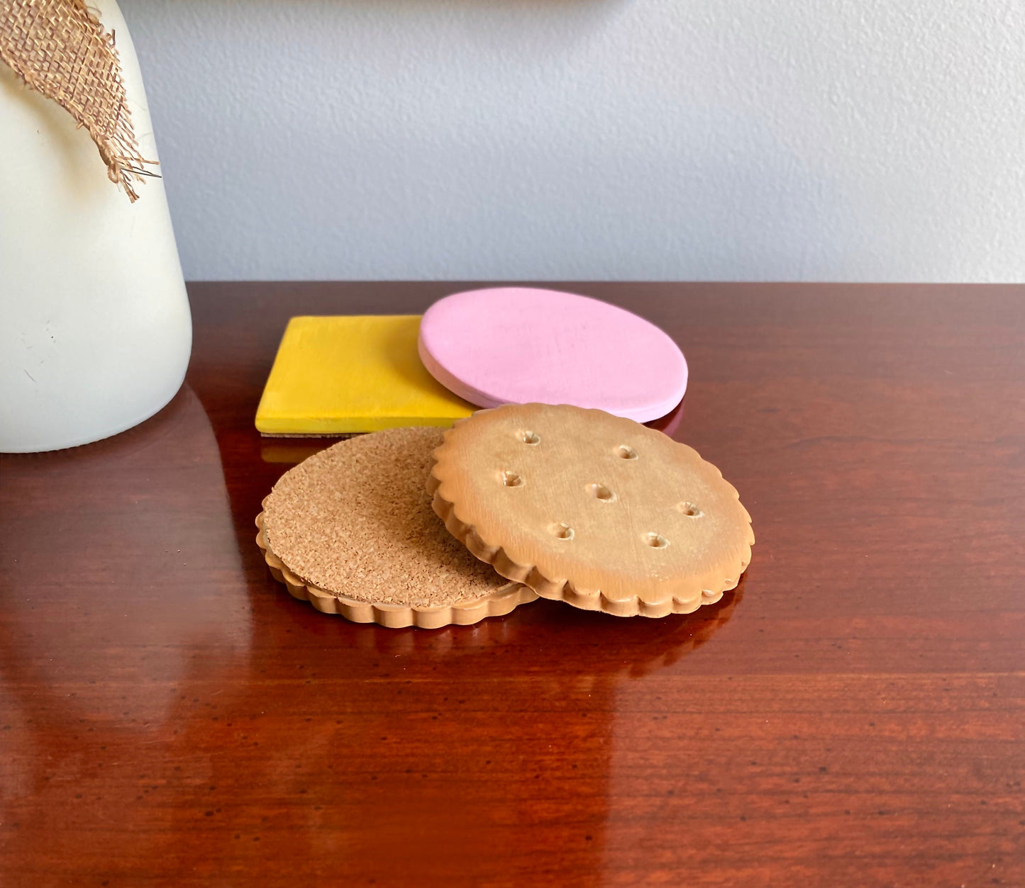 Cracker and cheese coaster set