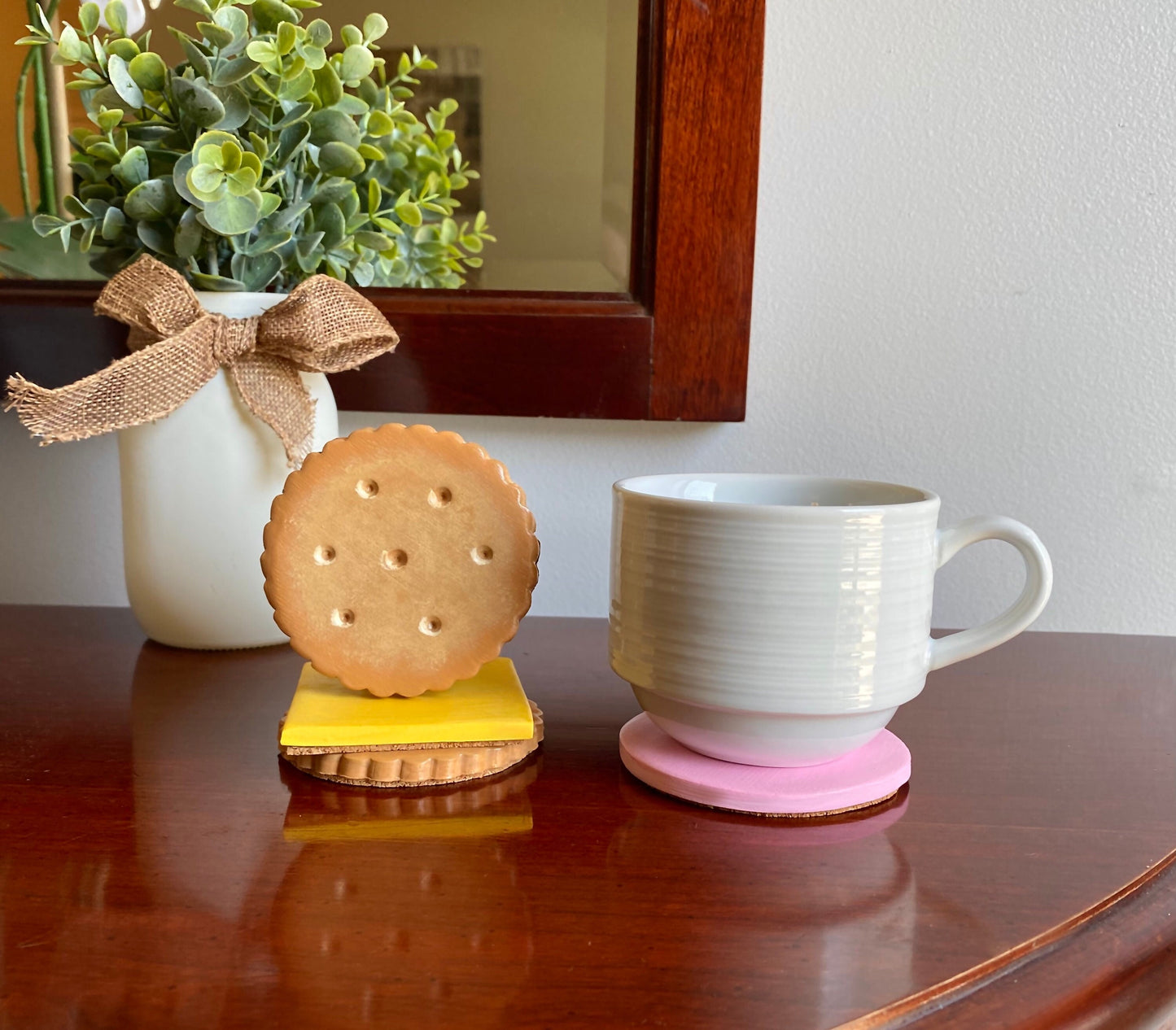 Cracker and cheese coaster set