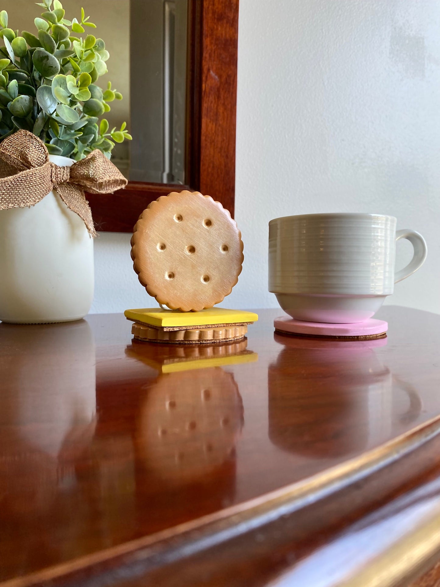 Cracker and cheese coaster set