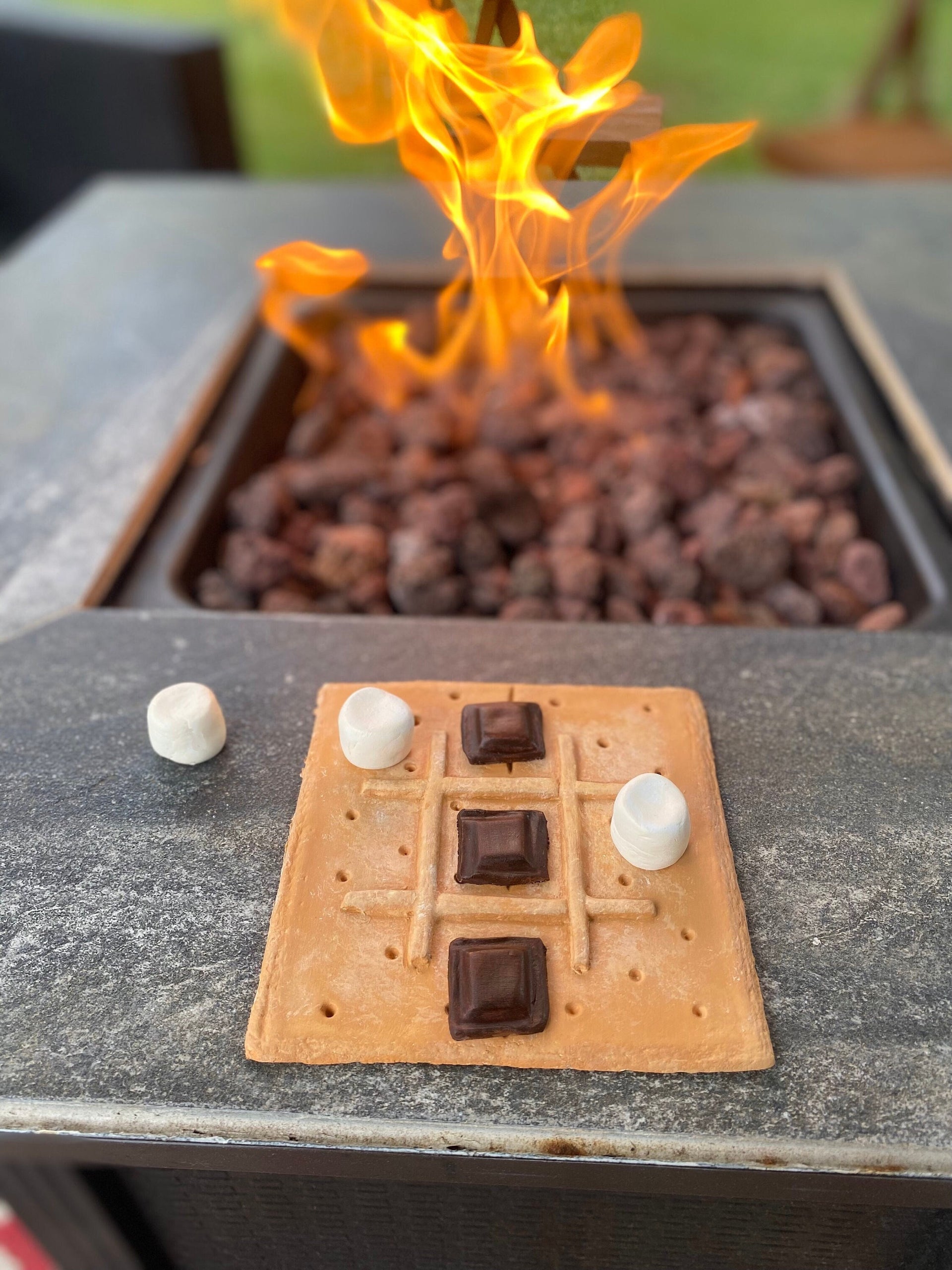 Burnished Ceramic Tic-Tac-Toe Board from Mexico - Burnished Challenge